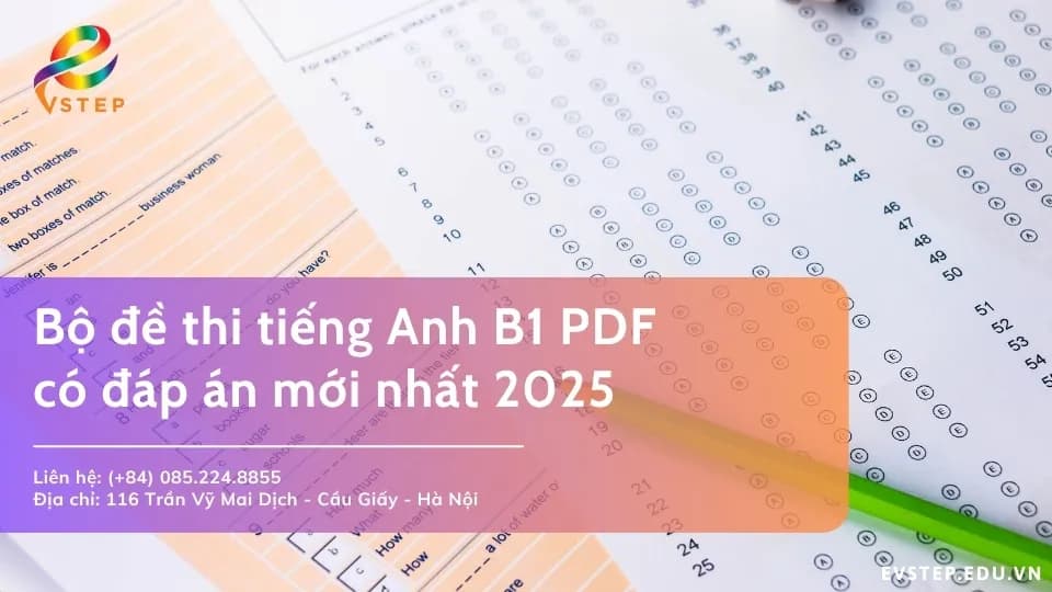 Bộ đề thi tiếng Anh B1 PDF chuẩn format của Bộ GD mới nhất 2026