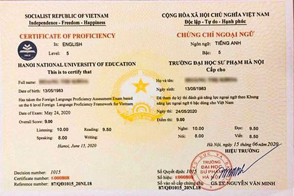 Chứng Chỉ Tiếng Anh Bậc 5 Là Gì? Chi Phí Thi Tiếng Anh Bậc 5