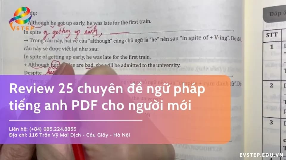 Review sách 25 chuyên đề ngữ pháp tiếng anh PDF