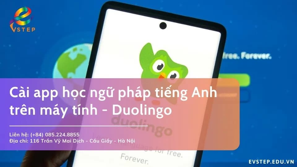 App học ngữ pháp tiếng anh trên máy tính Duolingo