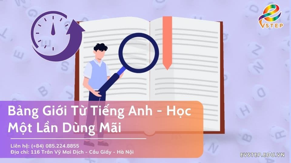 Bảng Giới Từ Tiếng Anh – Học Một Lần Dùng Mãi
