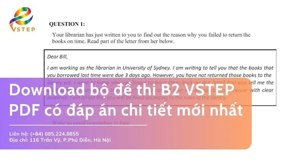 Download bộ đề thi B2 VSTEP PDF cập nhật mới nhất