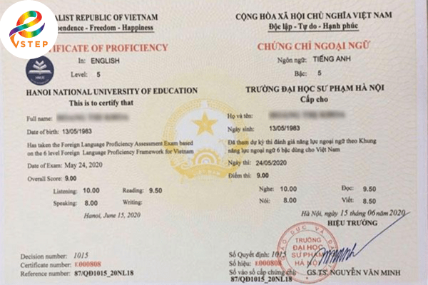 Chứng chỉ tiếng anh C1
