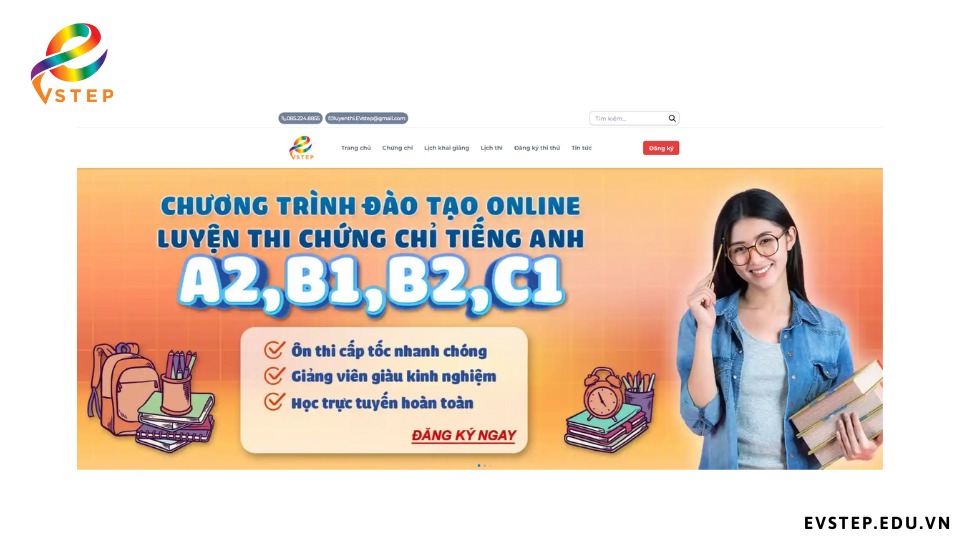 website-evstep-hoc-tieng-anh