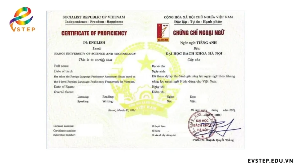 mau-chung-chi-b2-vstep-dai-hoc-bach-khoa