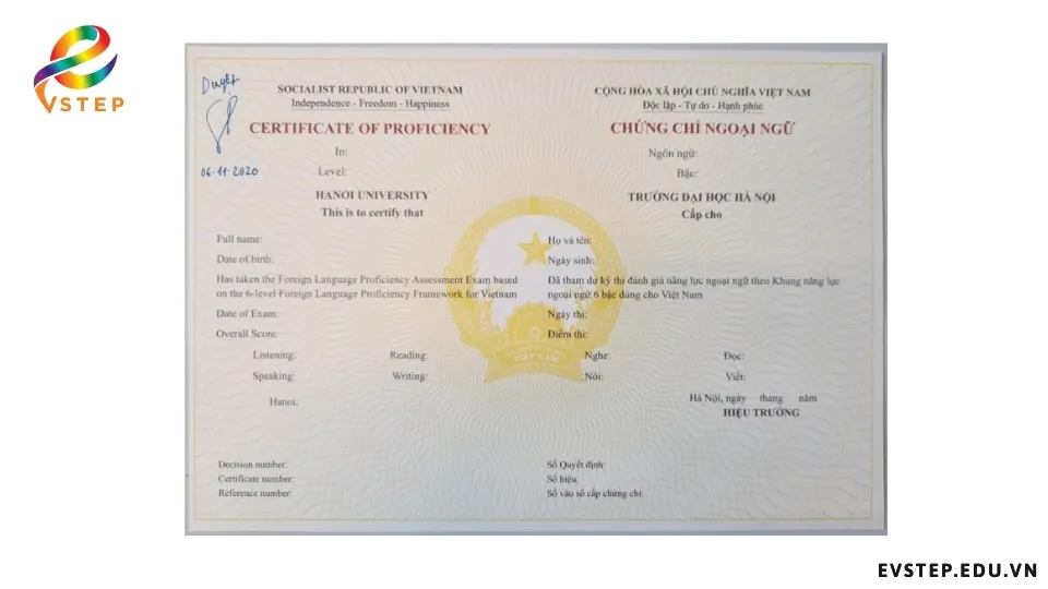 mau-chung-chi-b2-vstep-truong-dai-hoc-ha-noi